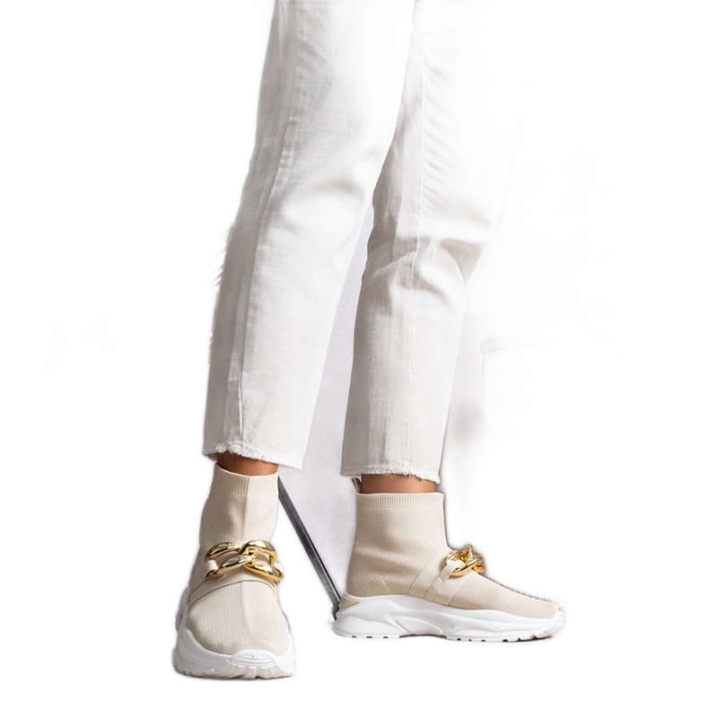 D/GMR Deportivas beige con cadena Taryn D/GMR Deportivas beige con cadena Taryn