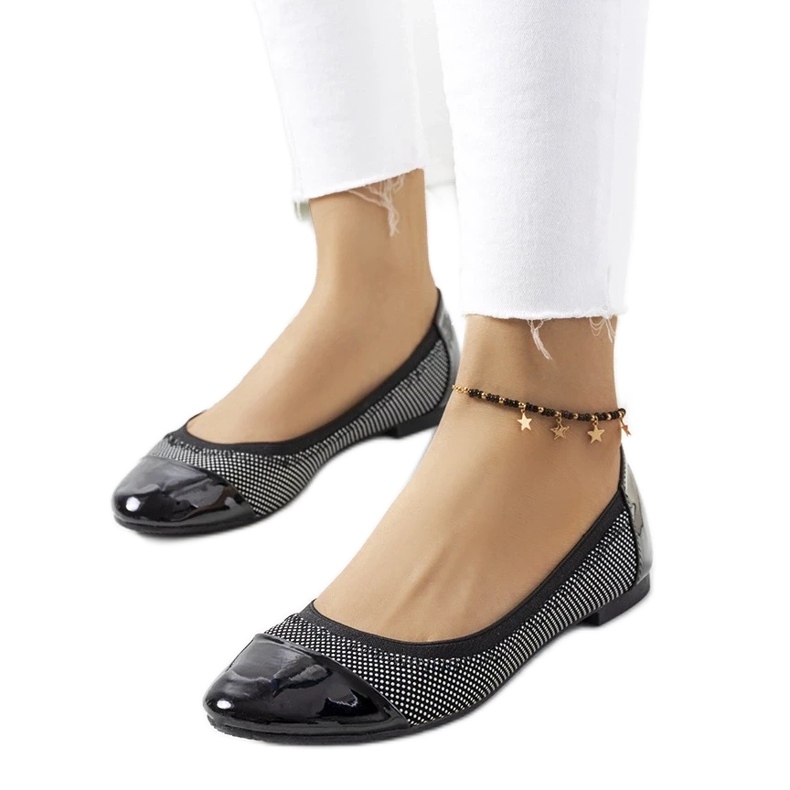 D/GMR Bailarinas negras de lunares de Jonna negro D/GMR Bailarinas negras de lunares de Jonna negro