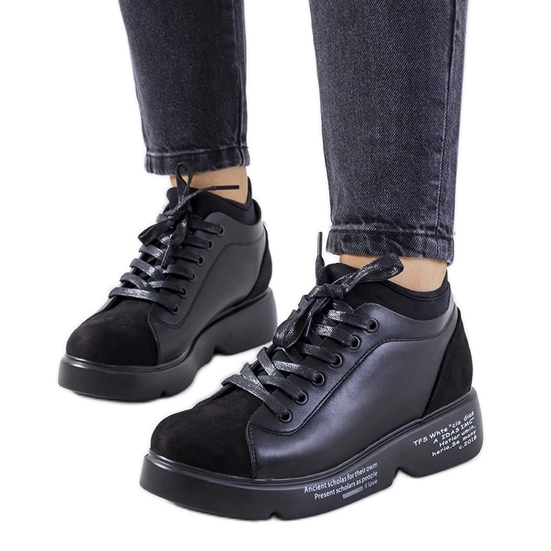 D/GMR Zapatillas negras de tacón alto de Ambly negro