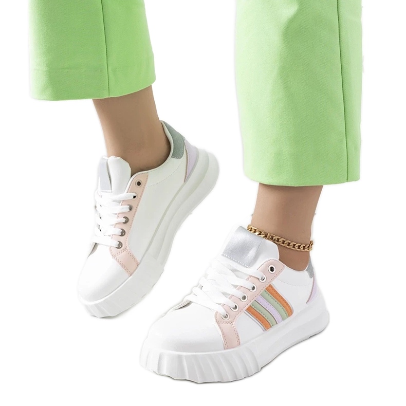 D/GMR Zapatillas blancas en la plataforma Prinsep blanco D/GMR Zapatillas blancas en la plataforma Prinsep blanco