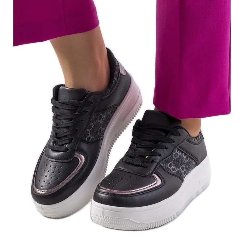 D/GMR Zapatillas negras de mujer de Luzia. negro D/GMR Zapatillas negras de mujer de Luzia. negro