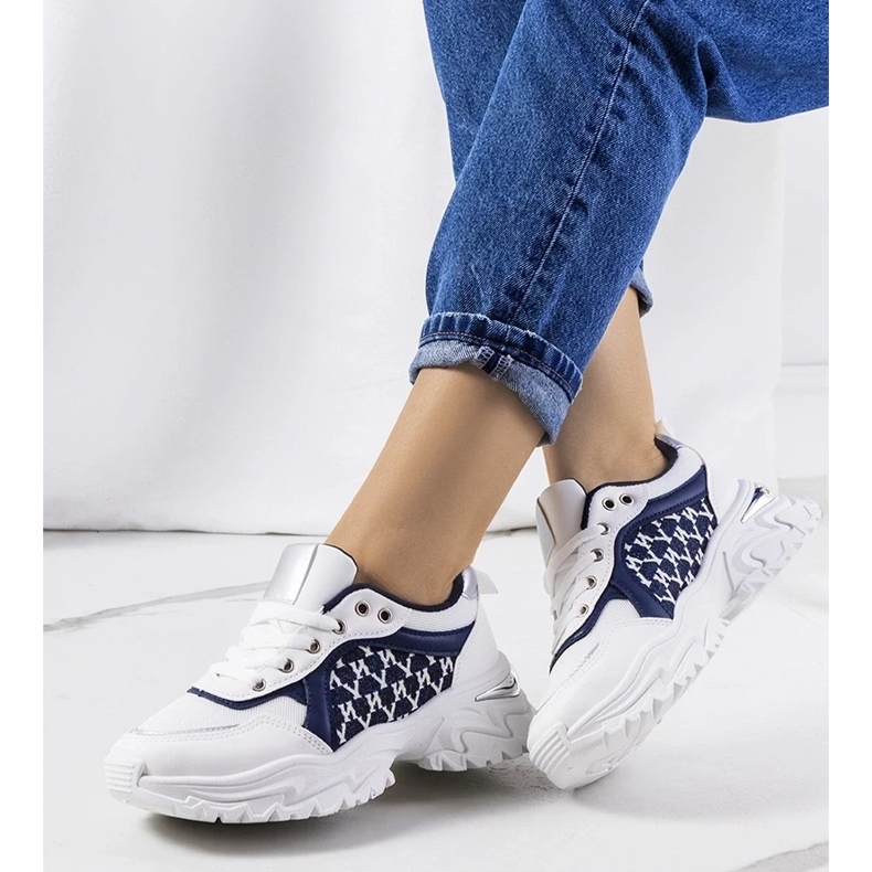 D/GMR Deportivas mujer blancas y azul marino Florival