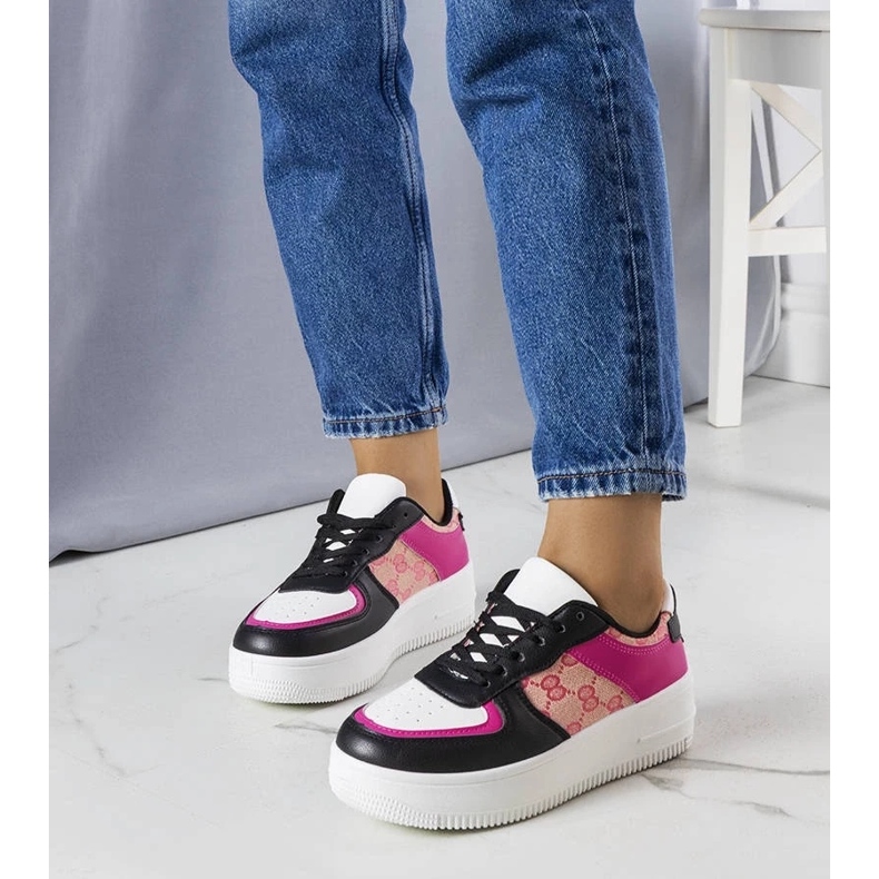 D/GMR Zapatillas de mujer rosas y negras de Luzia. negro