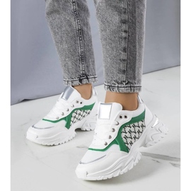 D/GMR Zapatillas blancas y verdes de mujer de Florival blanco