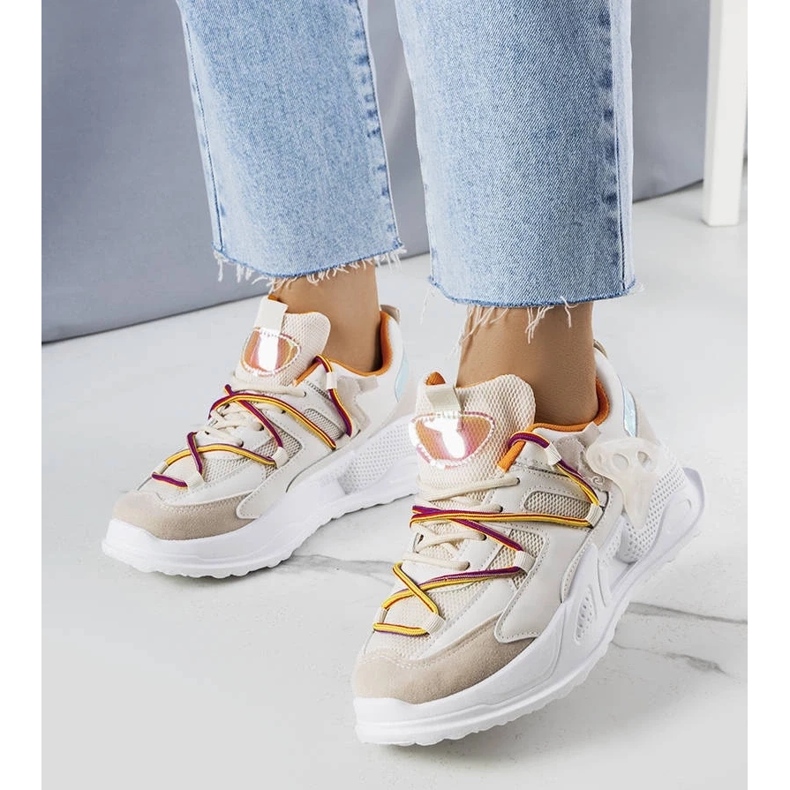 D/GMR Zapatillas beige de tejido mixto de Traci