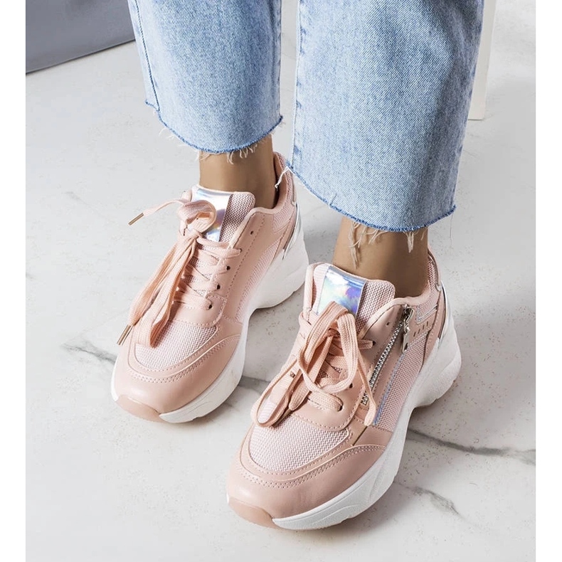 D/GMR zapatillas Stacey rosas con cuña rosado