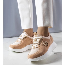 D/GMR Zapatillas beige con plataforma de Kristine