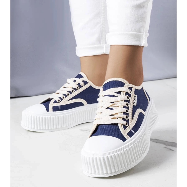 D/GMR Zapatillas con plataforma azul marino de Connie