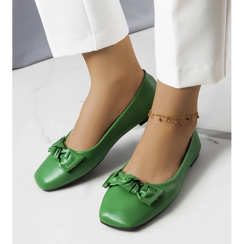 D/GMR Bailarinas verdes con lazo de Tabitha