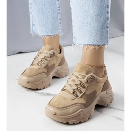 D/GMR Zapatillas beige de tejido mixto de Jenna