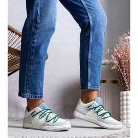 D/GMR Zapatillas grises de zapatillas para mujeres con cuerdas verdes Arcobaleno D/GMR Zapatillas grises de zapatillas para mujeres con cuerdas verdes Arcobaleno
