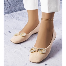D/GMR Bailarinas beige con lazo Gaillou