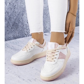 D/GMR Zapatillas blancas y rosas de mujer de Marcella blanco D/GMR Zapatillas blancas y rosas de mujer de Marcella blanco