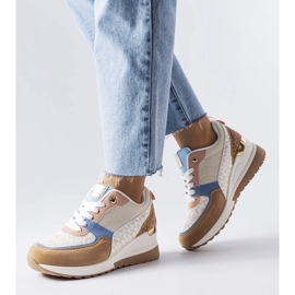 D/GMR Zapatillas beige y azules de Mireault.
