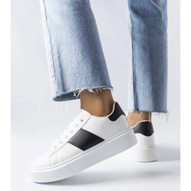 D/GMR Zapatillas blancas con una raya negra de Aurélie blanco