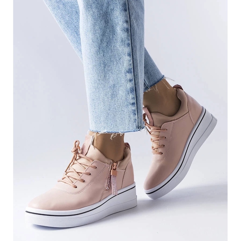 D/GMR Zapatillas rosas de cuña baja de Mathieu rosado