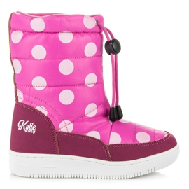 Kylie Botas de nieve en lunares rosado