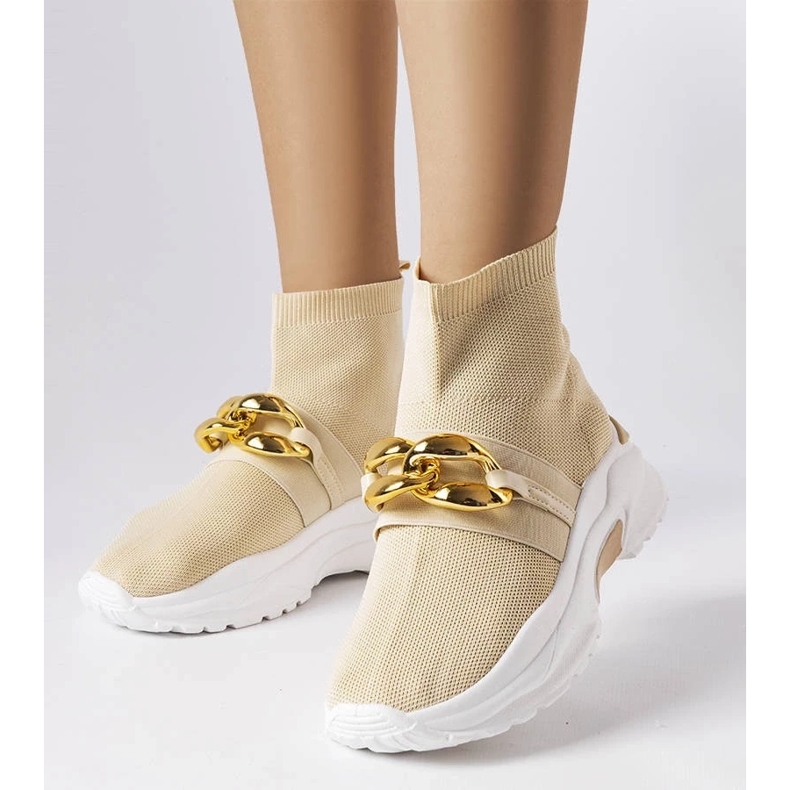 D/GMR Deportivas beige con cadena de Baptiste D/GMR Deportivas beige con cadena de Baptiste