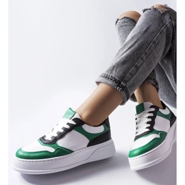 D/GMR Zapatos blancos y verdes con suela más gruesa de Baron
