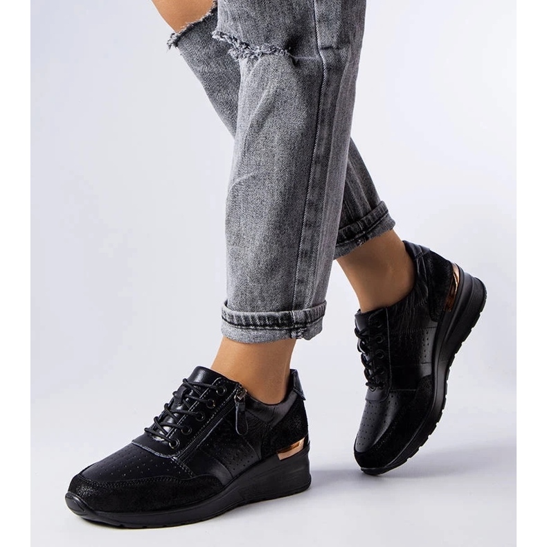 D/GMR Zapato jazzar piel calado negro D/GMR Zapato jazzar piel calado negro