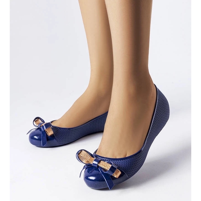 D/GMR Bailarinas azul marino decoradas con un lazo Harlingen D/GMR Bailarinas azul marino decoradas con un lazo Harlingen