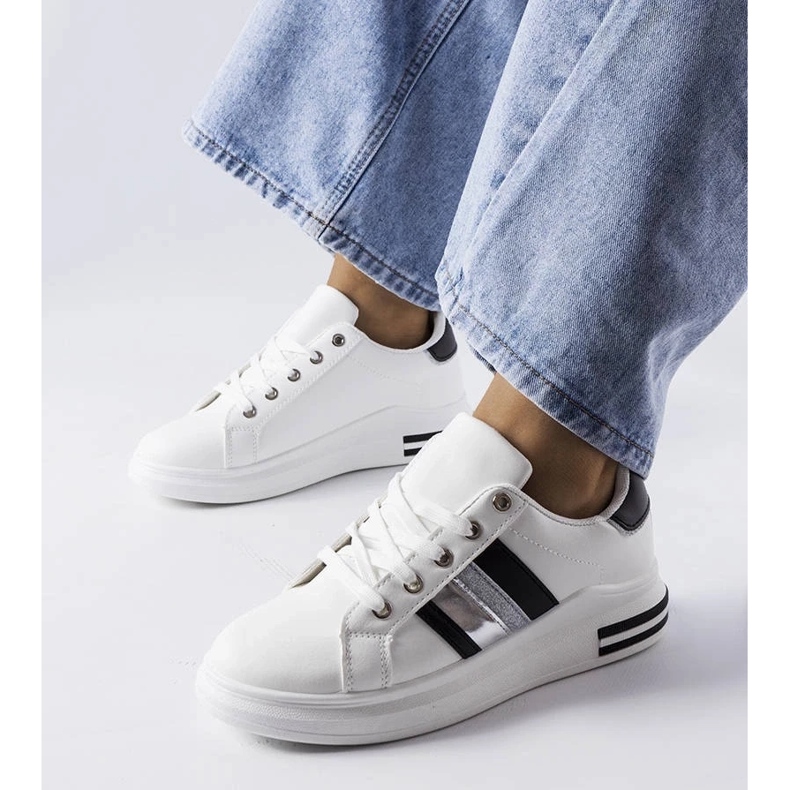 D/GMR Zapatillas con plataforma en blanco y negro de Sacaton