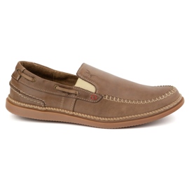 Olivier Zapatos para hombres, luz liviana marrón brillante