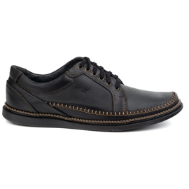 Olivier Zapatos de cuero para hombres modelo casual 313gt negro
