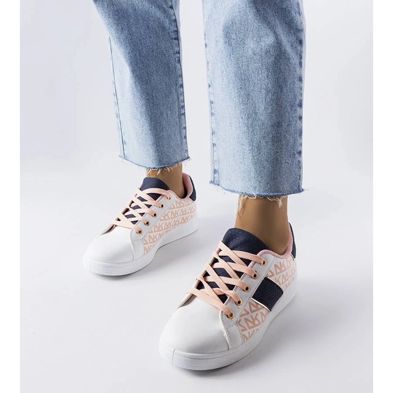 D/GMR Zapatillas blancas con inserciones de colores de Kessla