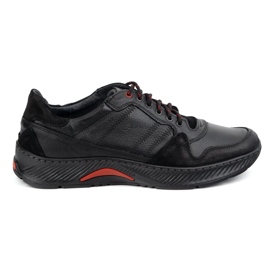 Olivier Lace de cuero para hombres: zapatos Sport Style 315gt Floter Negro