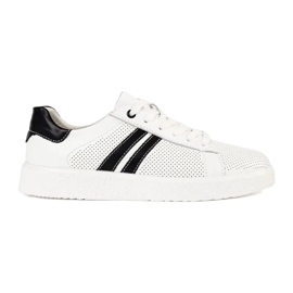 Goodin Zapatillas de zapato de aire blanco hechas de cuero natural