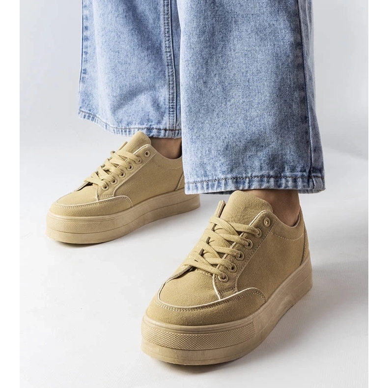 D/GMR Zapatillas beige con plataforma de Amathymes D/GMR Zapatillas beige con plataforma de Amathymes