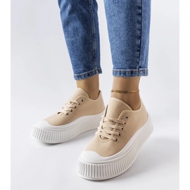 D/GMR Zapatillas beige con plataforma de Castanthei