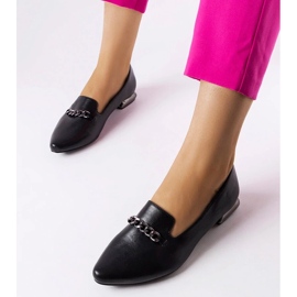 D/GMR Zapatos planos negros con plantilla de cuero de Lovato