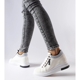 D/GMR Zapatillas cuña Birmingham blancas blanco