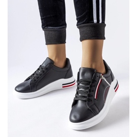 D/GMR Zapatillas Anaunia negras con suela blanca. negro
