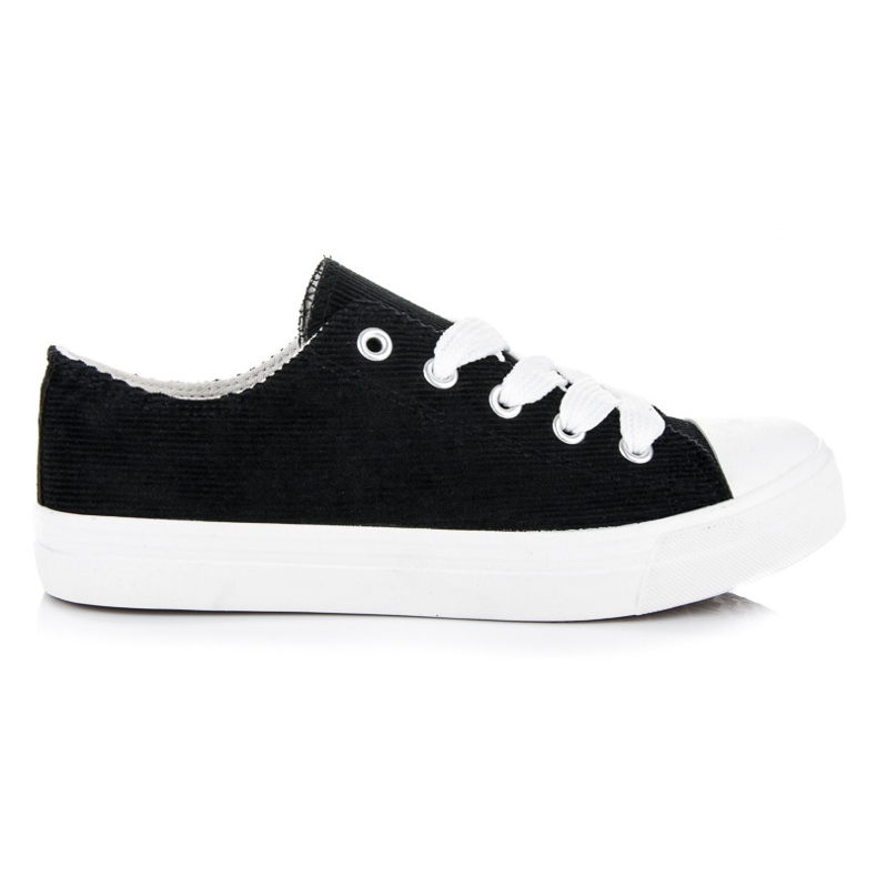 Ideal Shoes Zapatillas de pana negro