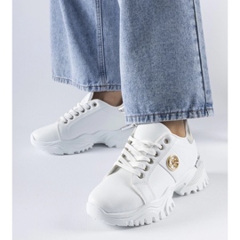 D/GMR Zapatillas blancas con suela Arpaia masiva. blanco