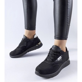 D/GMR Zapatillas Geraldino de tela negra. negro