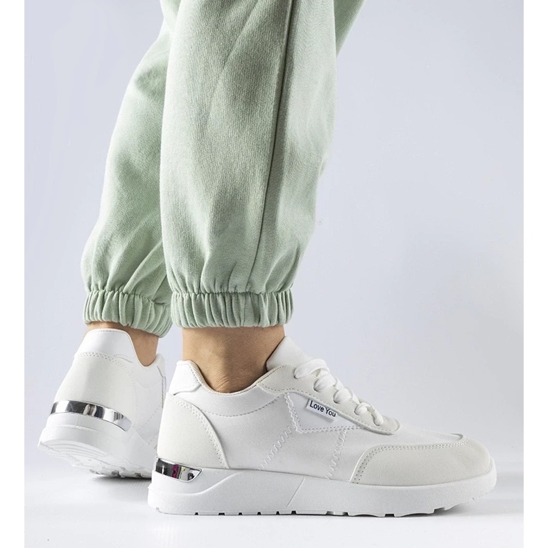 D/GMR Zapatillas de tela blancas de Geraldino blanco