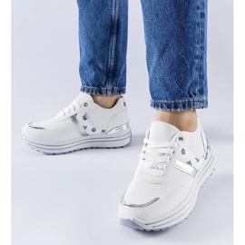 D/GMR Zapatillas Provinciale blancas con plataforma blanco D/GMR Zapatillas Provinciale blancas con plataforma blanco