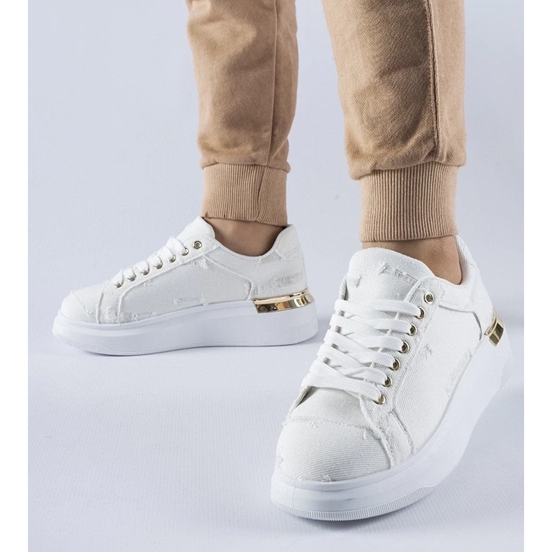 D/GMR Zapatillas blancas con plataforma Osson. blanco