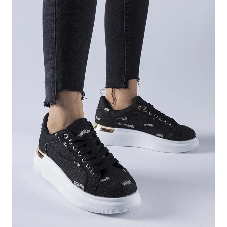 D/GMR Zapatillas con plataforma negras de Osson negro