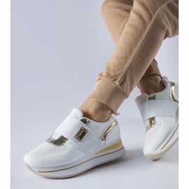 D/GMR Zapatillas slip-on blancas con plataforma Sages blanco