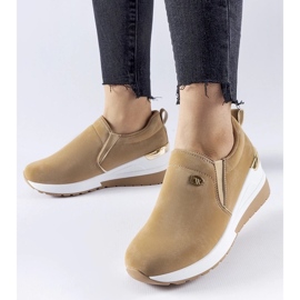 D/GMR Zapatillas con cuña Vitale beige oscuro