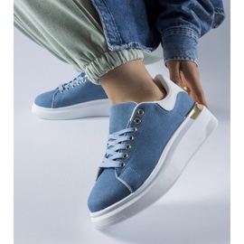 D/GMR Zapatillas azul marino con plataforma Scuderlando. D/GMR Zapatillas azul marino con plataforma Scuderlando.