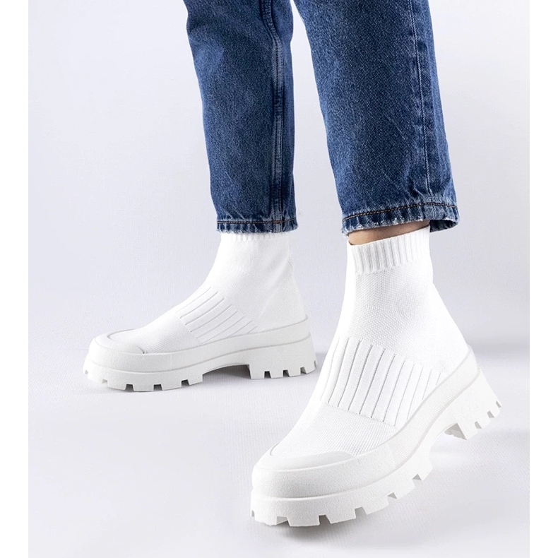 D/GMR Zapatillas blancas con parte superior flexible Varden blanco