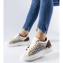 D/GMR Zapatillas Briercliff con purpurina marrón y beige