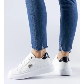D/GMR Zapatillas blancas con aplicación Fairfax de circonitas. blanco D/GMR Zapatillas blancas con aplicación Fairfax de circonitas. blanco