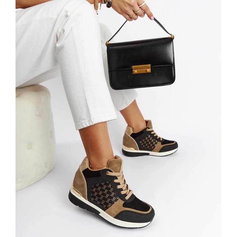 D/GMR Zapatillas cuña Castañas negras negro D/GMR Zapatillas cuña Castañas negras negro